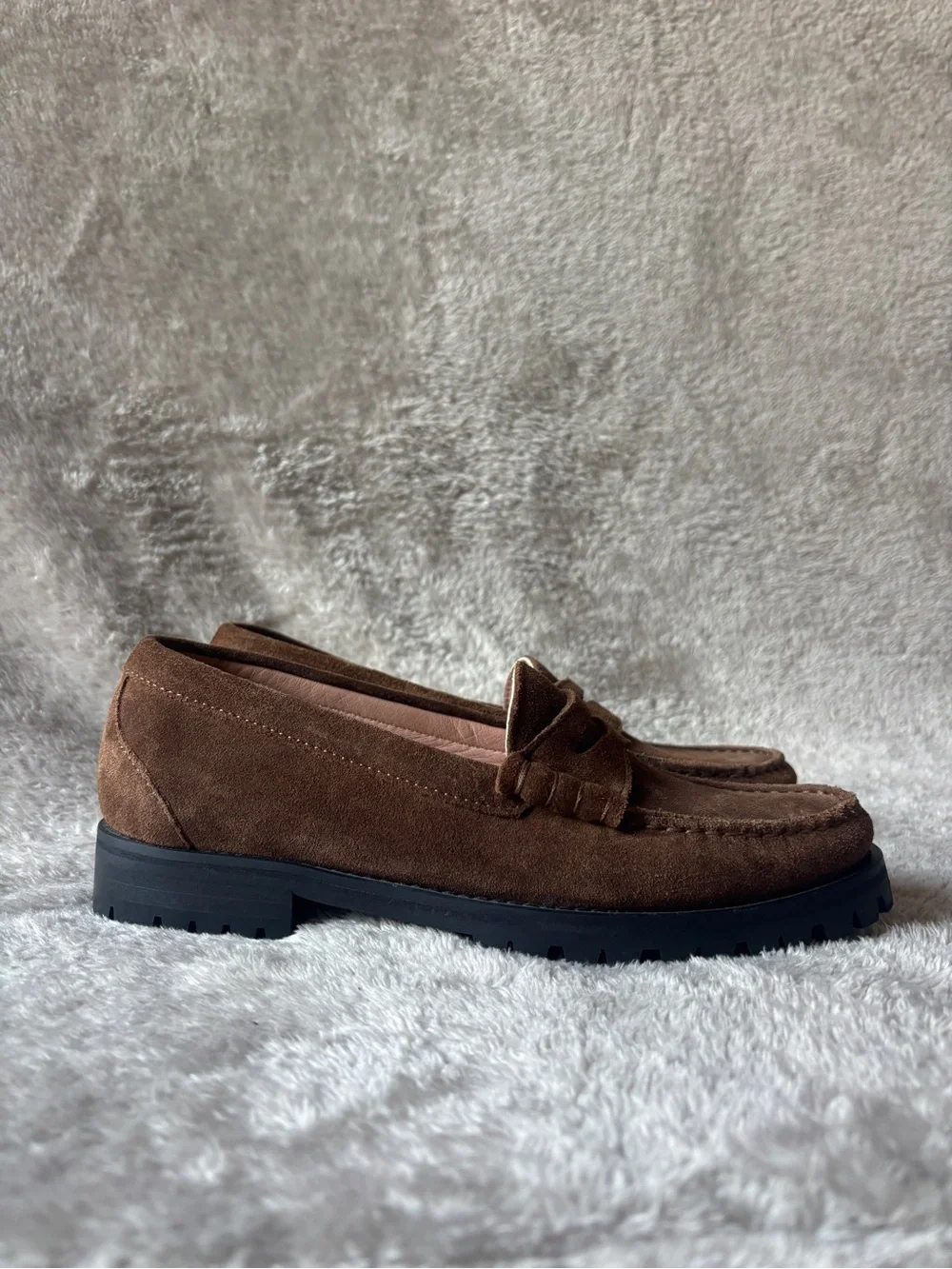 J. Crew Winona Lug Suede Leather Penny Loafers Women’s Size 7